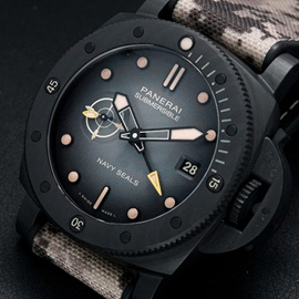 2024年新作パネライ サブマーシブル クアランタクアトロ GMT Navy Seals カーボテック™PAM01513