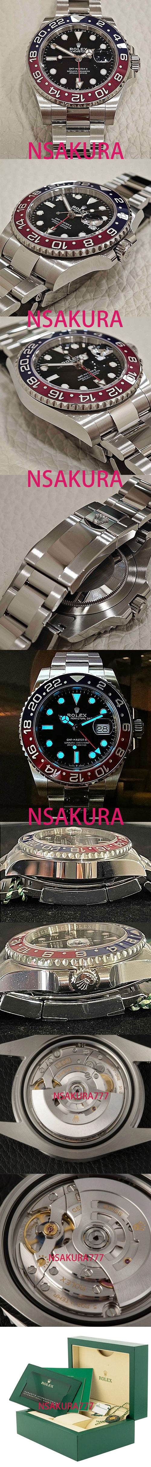 ROLEX ロレックスGMTマスターII126710BLRO，Cal.3285自動巻き（ clean工場最高製品） - ウインドウを閉じる